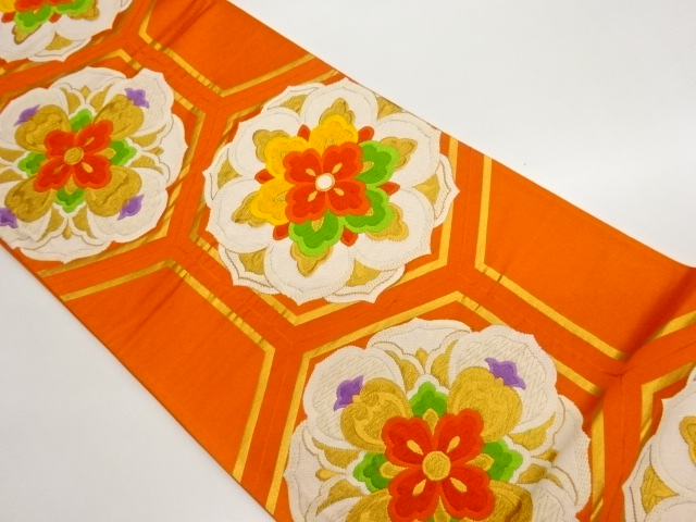 JAPANESE FUKURO OBI / WOVEN KIKKO PATTERN